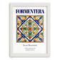Formentera, Spain – Architectural Travel Art, placed in minimal white frame