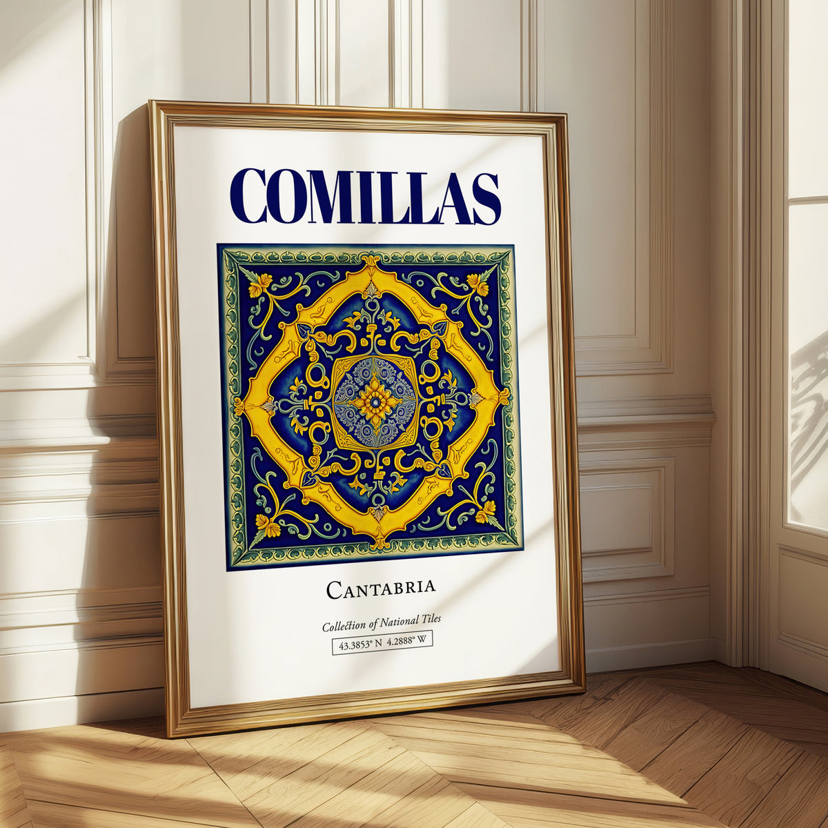 Comillas, Spain – Tourist Destination Poster, styled in a charming Paris street view