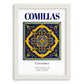 Comillas, Spain – Tourist Destination Poster, placed in minimal white frame