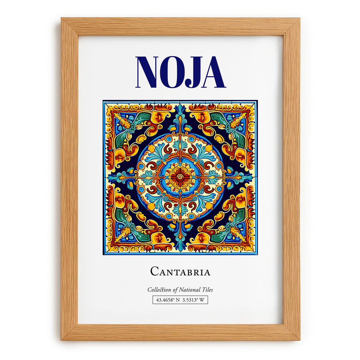 Noja, Spain – Travel Wall Art, set in oak frame