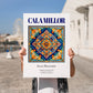 Cala Millor, Spain – Travel Wall Decor, no-text version framed in wood