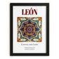 León, Spain – Travel Print, in sleek black frame