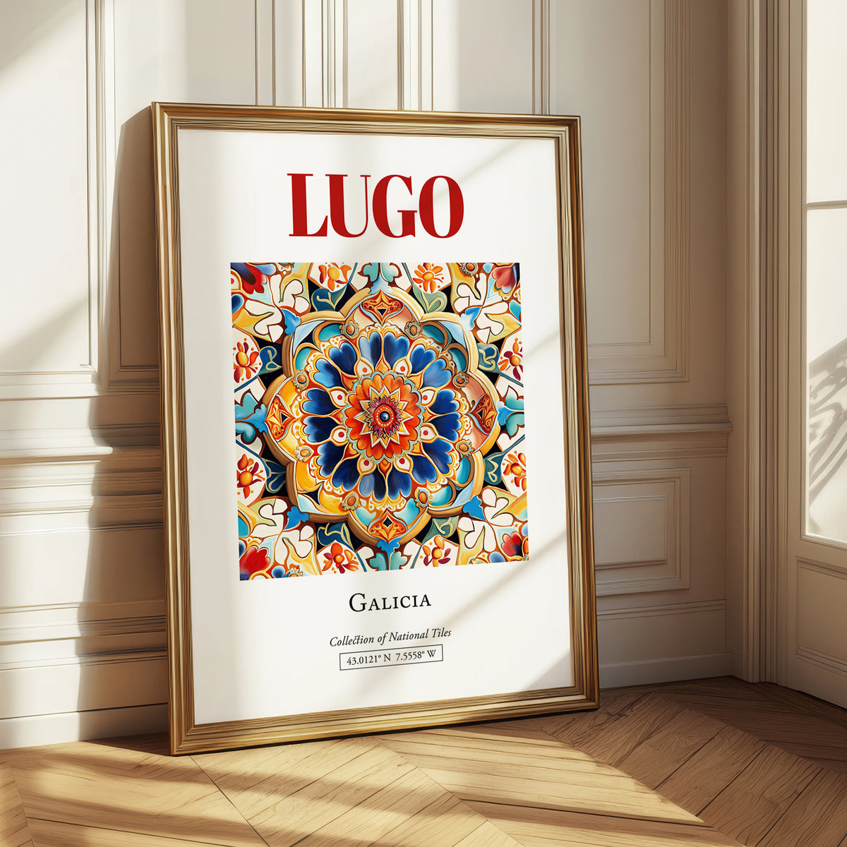 Lugo, Spain – Travel Poster, styled in a charming Paris street view