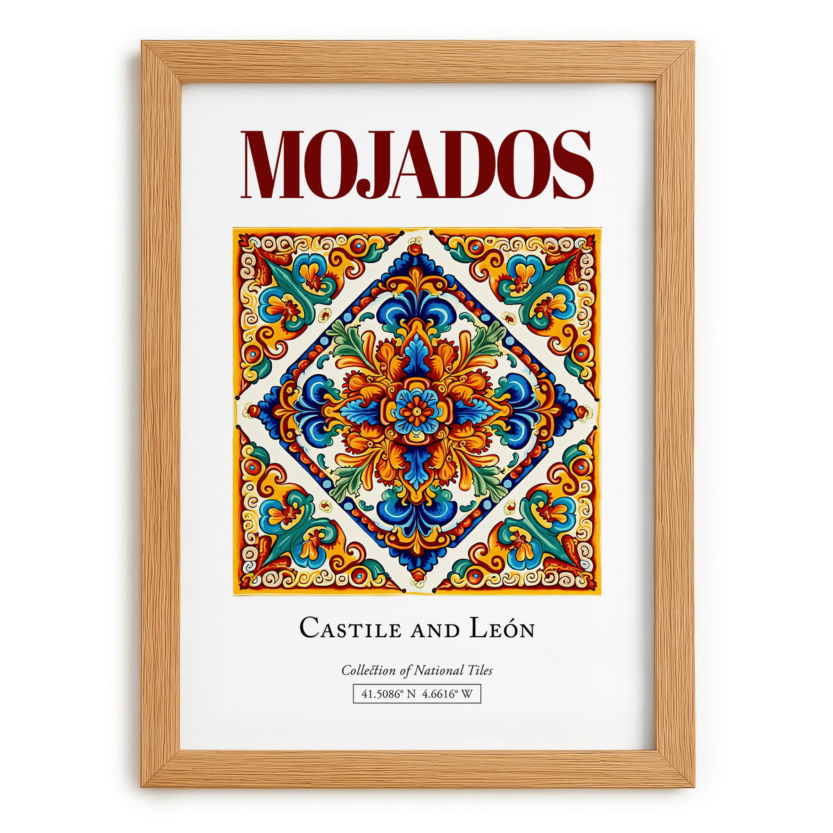 Mojados, Spain – Travel Print, set in oak frame