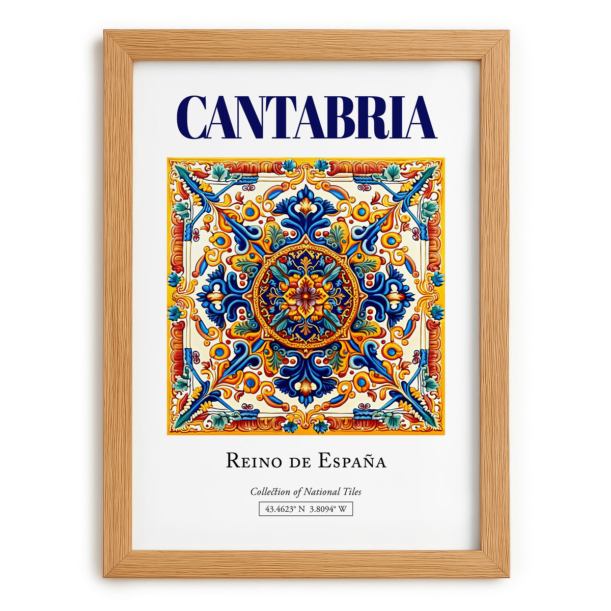 Cantabria, Spain – Travel Memories Wall Print, set in oak frame