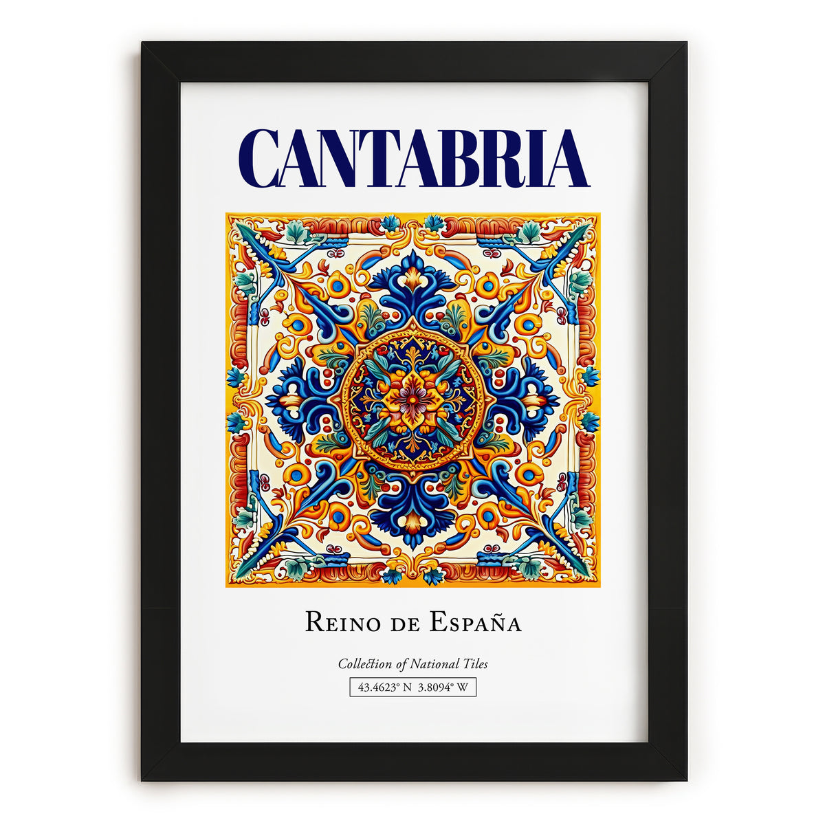 Cantabria, Spain – Travel Memories Wall Print, in sleek black frame