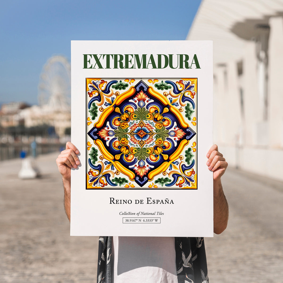 Extremadura, Spain – Travel Print, no-text version framed in wood
