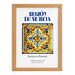 Región de Murcia, Spain – Travel Poster, set in oak frame