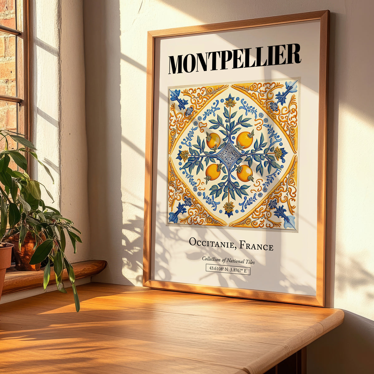 Montpellier, France – Architectural Travel Art, clean layout with no caption