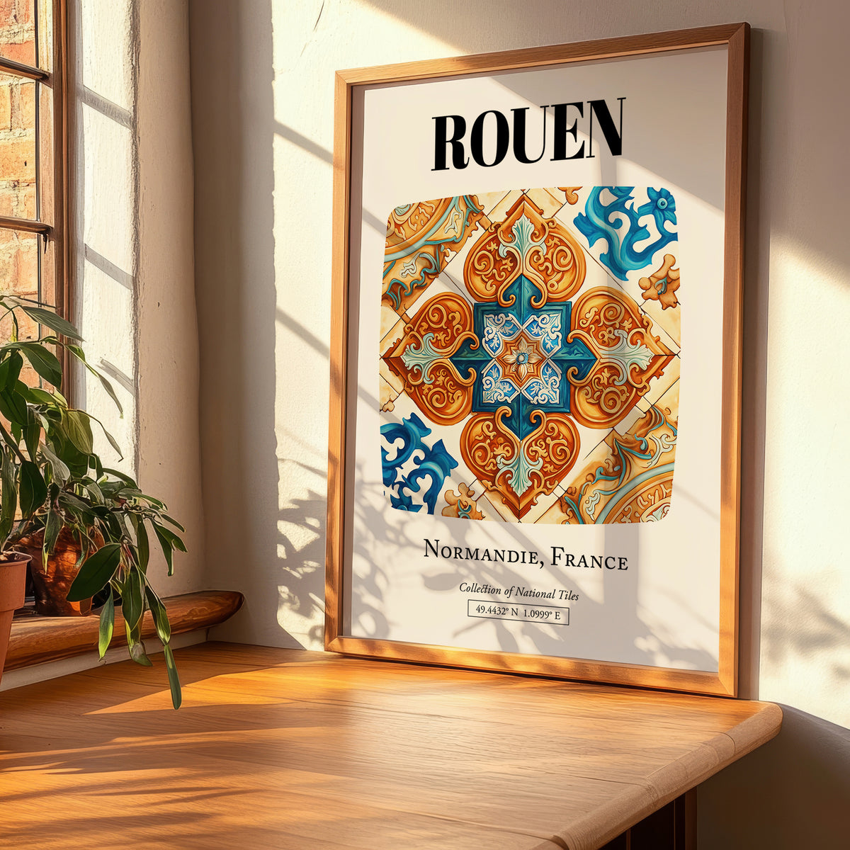 Rouen, France – Architectural Travel Art, clean layout with no caption