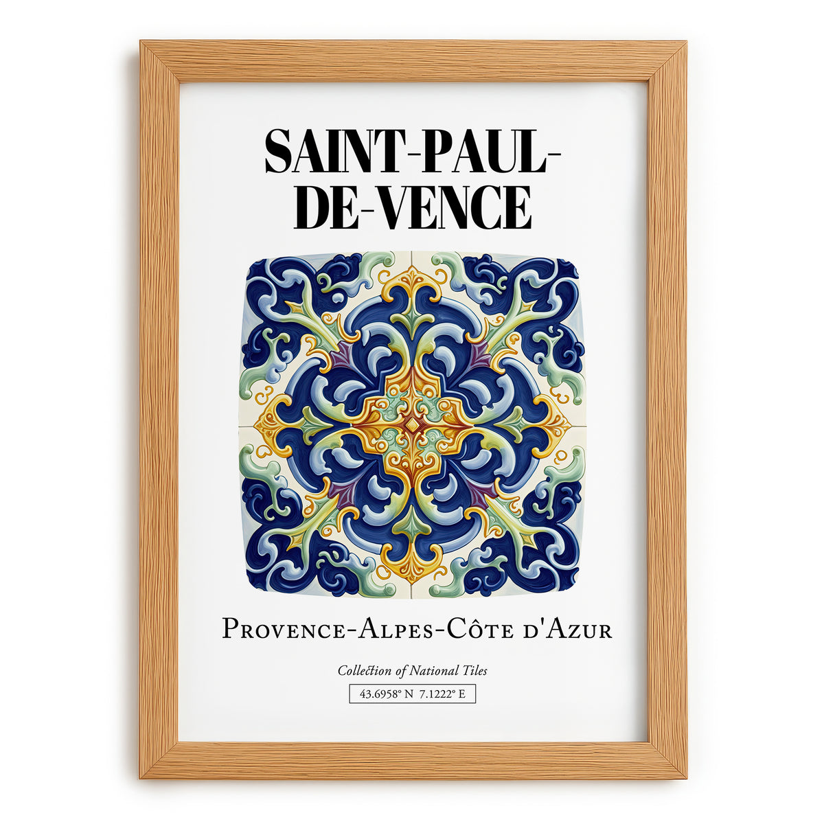 Saint-paul-de-vence, France – Travel Wall Decor, set in oak frame