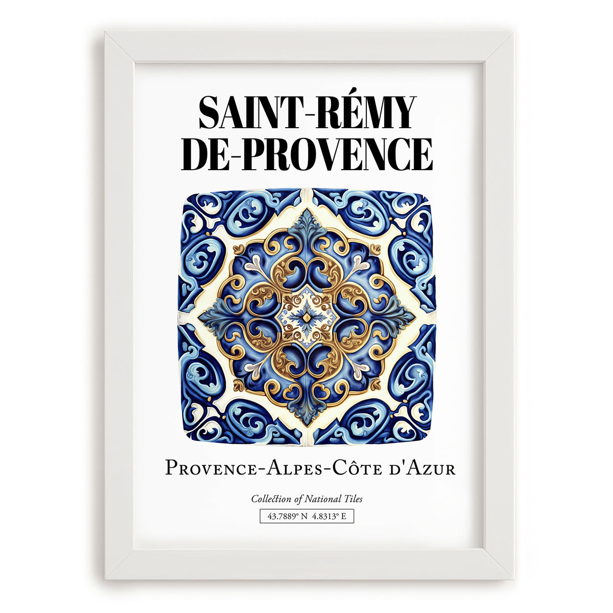 Saint-rémy-de-provence, France – Architectural Travel Art, placed in minimal white frame