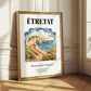 Étretat, France – Minimalist Travel Print, styled in a charming Paris street view