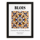 Blois, France – Travel Poster, in sleek black frame