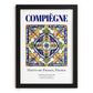 Compiègne, France – Vintage Travel Poster, in sleek black frame