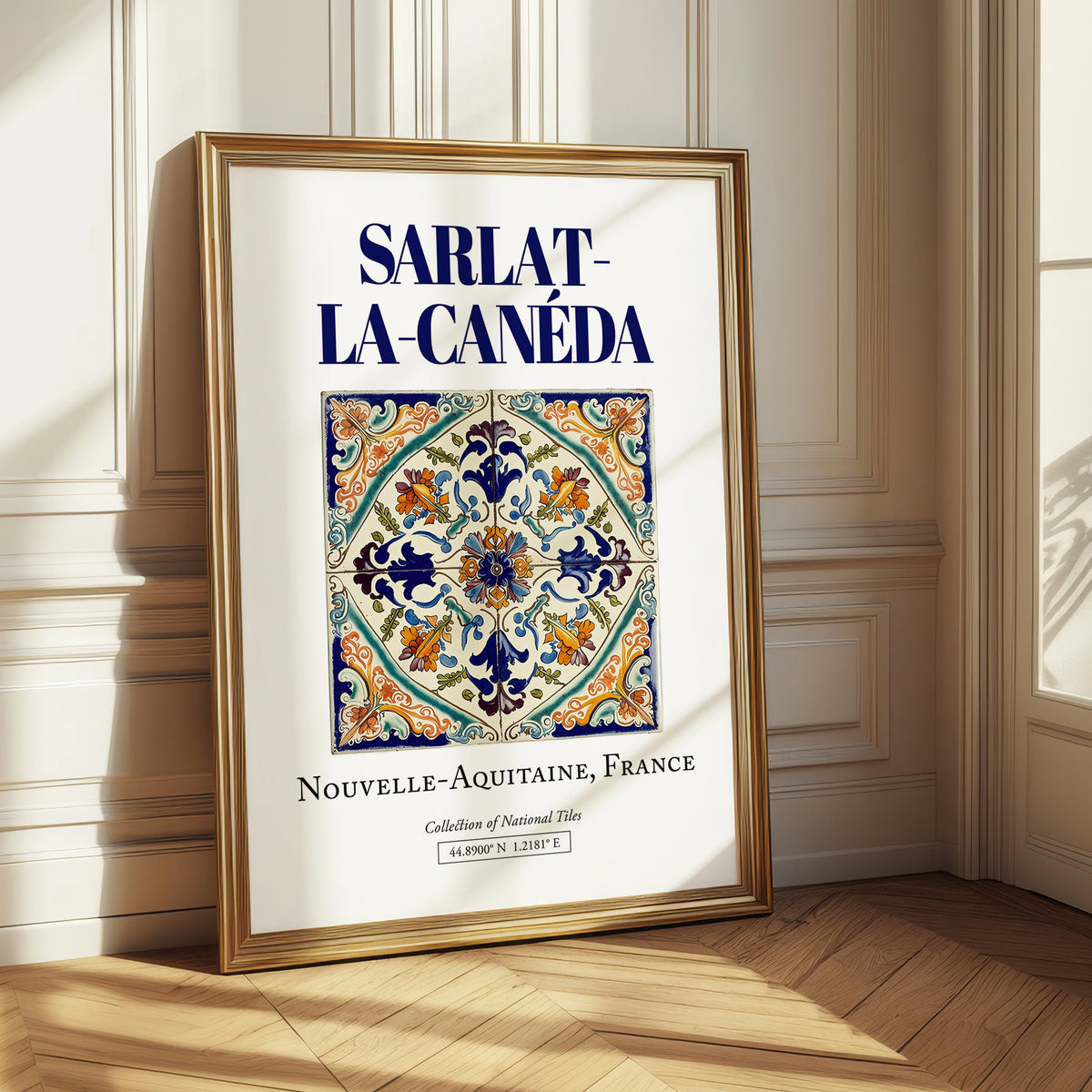 Sarlat-la-Canéda, France – Travel Print, styled in a charming Paris street view