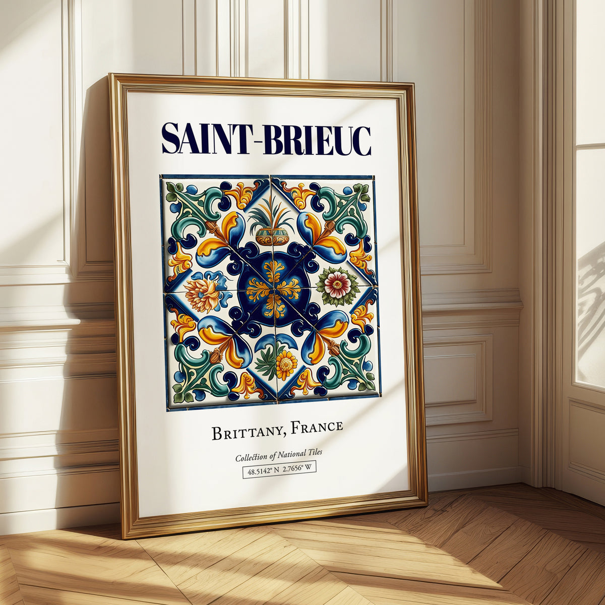 Saint-Brieuc, France – Cultural Heritage Wall Art, styled in a charming Paris street view
