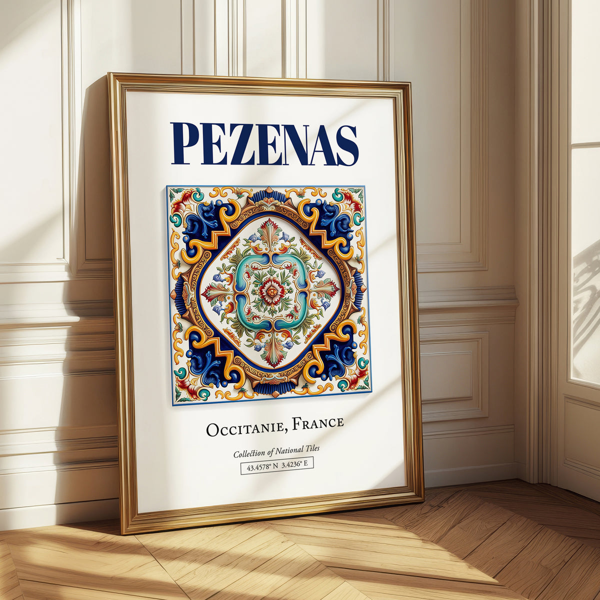 Pezenas, France – Global Wall Art, styled in a charming Paris street view