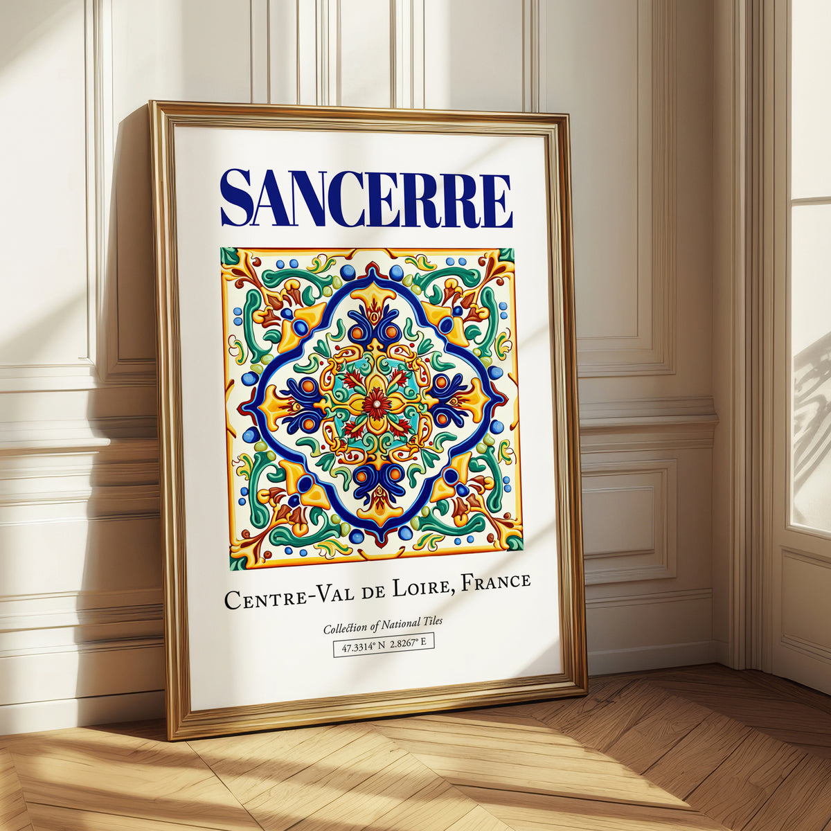 Sancerre, France – Travel Print, styled in a charming Paris street view
