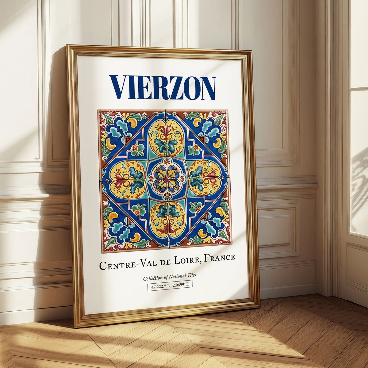Vierzon, France – Travel Print, styled in a charming Paris street view