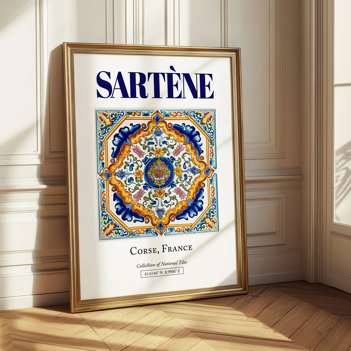 Sartène, France – Travel Print, styled in a charming Paris street view