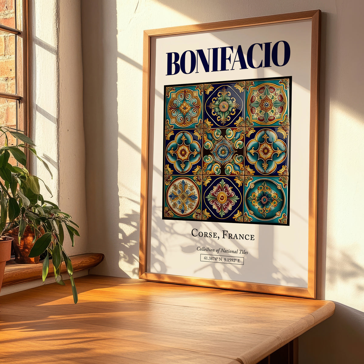 Bonifacio, France – Travel Poster, clean layout with no caption