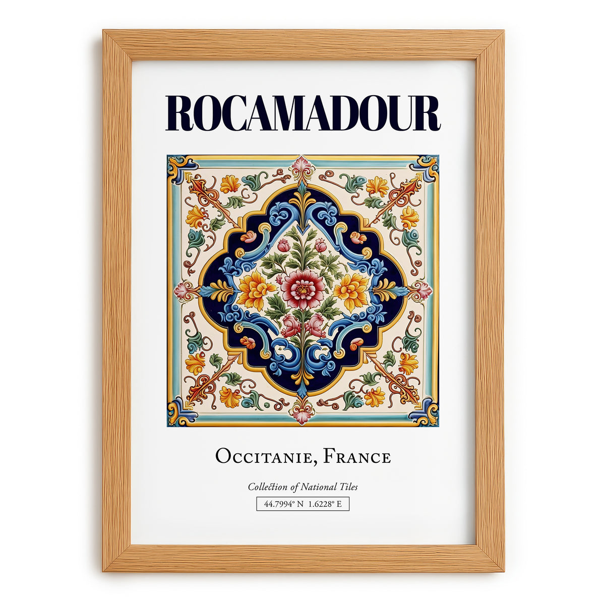 Rocamadour, France – World Travel Art, set in oak frame