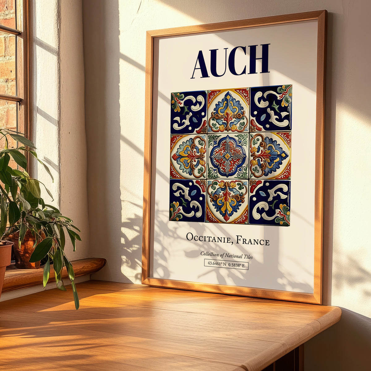 Auch, France – Travel Poster, clean layout with no caption