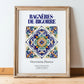 Bagnères-de-Bigorre, France – Travel Wall Decor, in wooden frame leaning on the floor