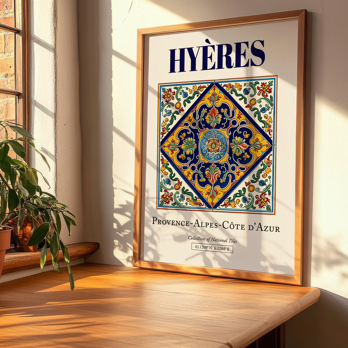 Hyères, France – Country Culture Poster, clean layout with no caption