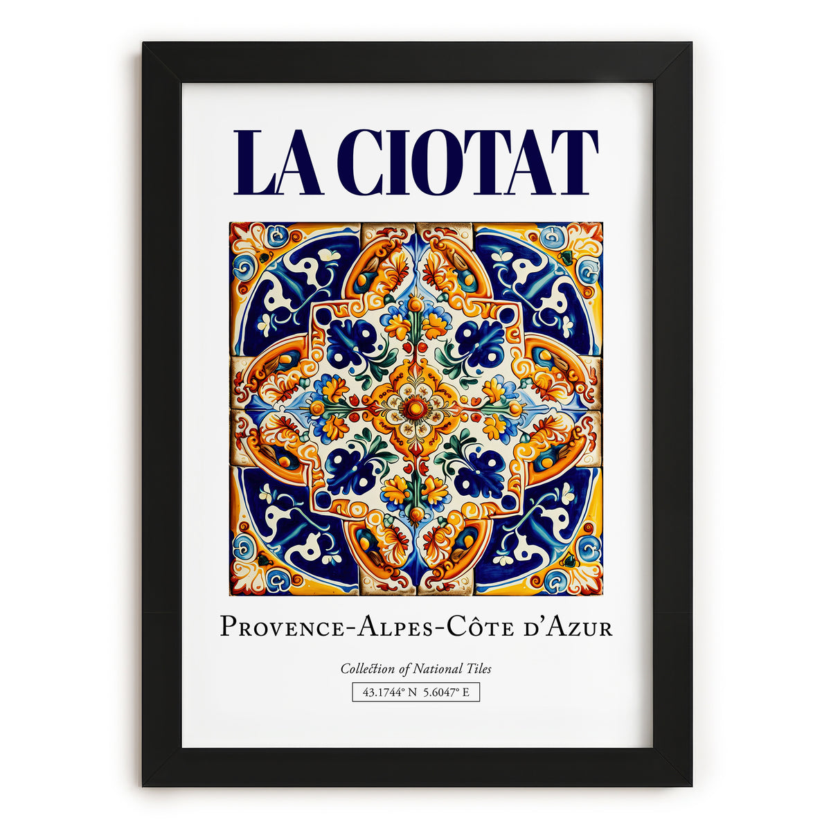 La Ciotat, France – Travel Print, in sleek black frame