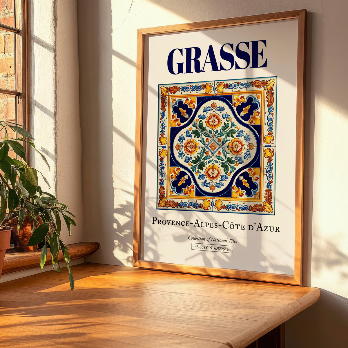 Grasse, France – Tourist Destination Poster, clean layout with no caption