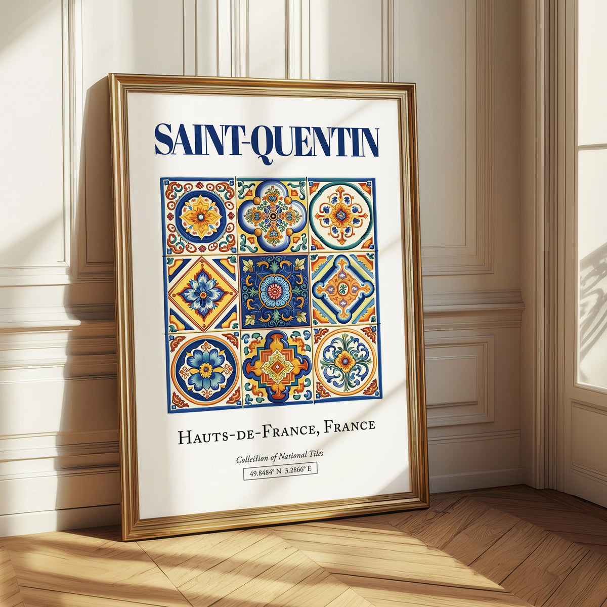 Saint-Quentin, France – Travel Poster, styled in a charming Paris street view