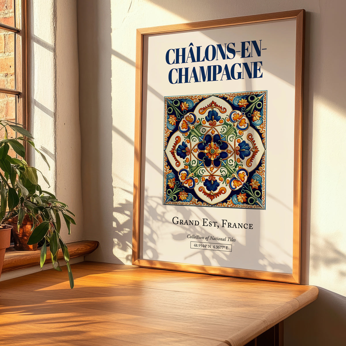 Châlons-en-Champagne, France – Travel Wall Art, clean layout with no caption