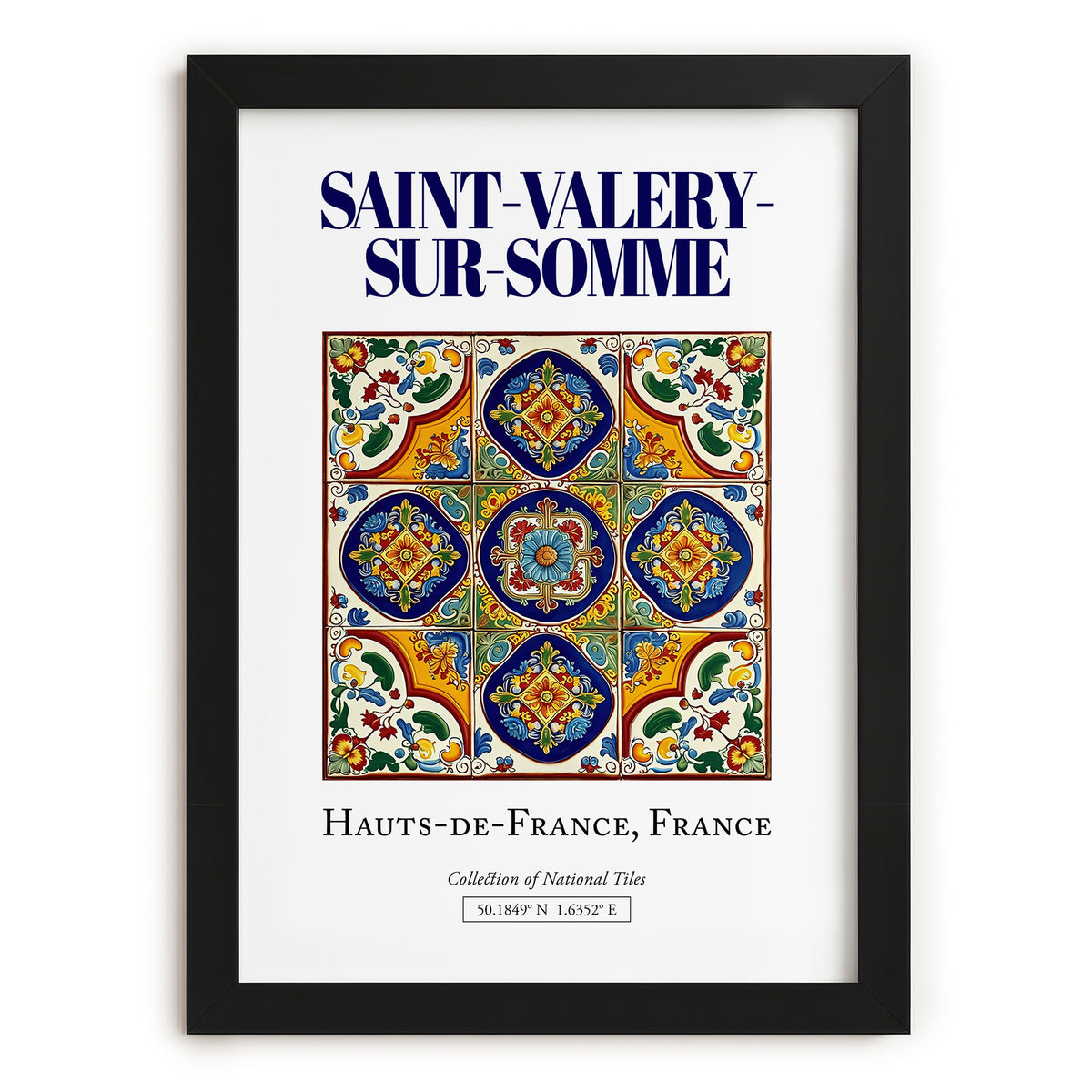 Saint-Valery-sur-Somme, France – Cultural Heritage Wall Art, in sleek black frame