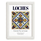 Loches, France – Travel Poster, placed in minimal white frame