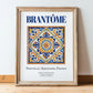 Brantôme, France – Travel Poster, in wooden frame leaning on the floor