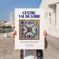Centre-Val de Loire, France – Global Wall Art, no-text version framed in wood