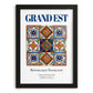 Grand Est, France – Retro Travel Poster, in sleek black frame