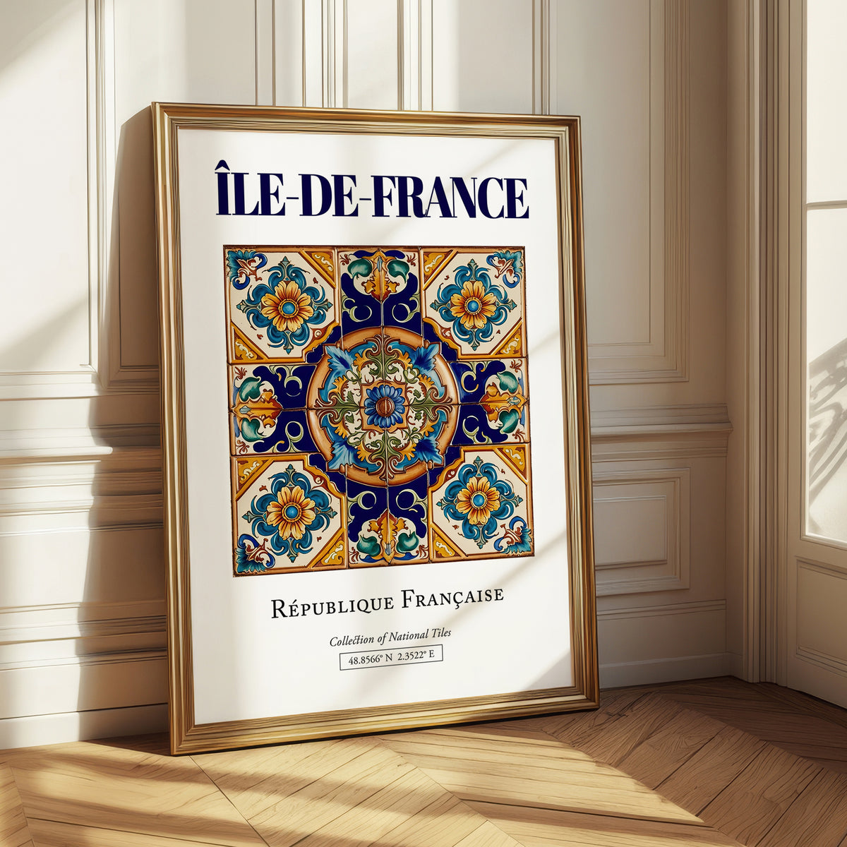 Île-de-France, France – World Heritage Travel Poster, styled in a charming Paris street view