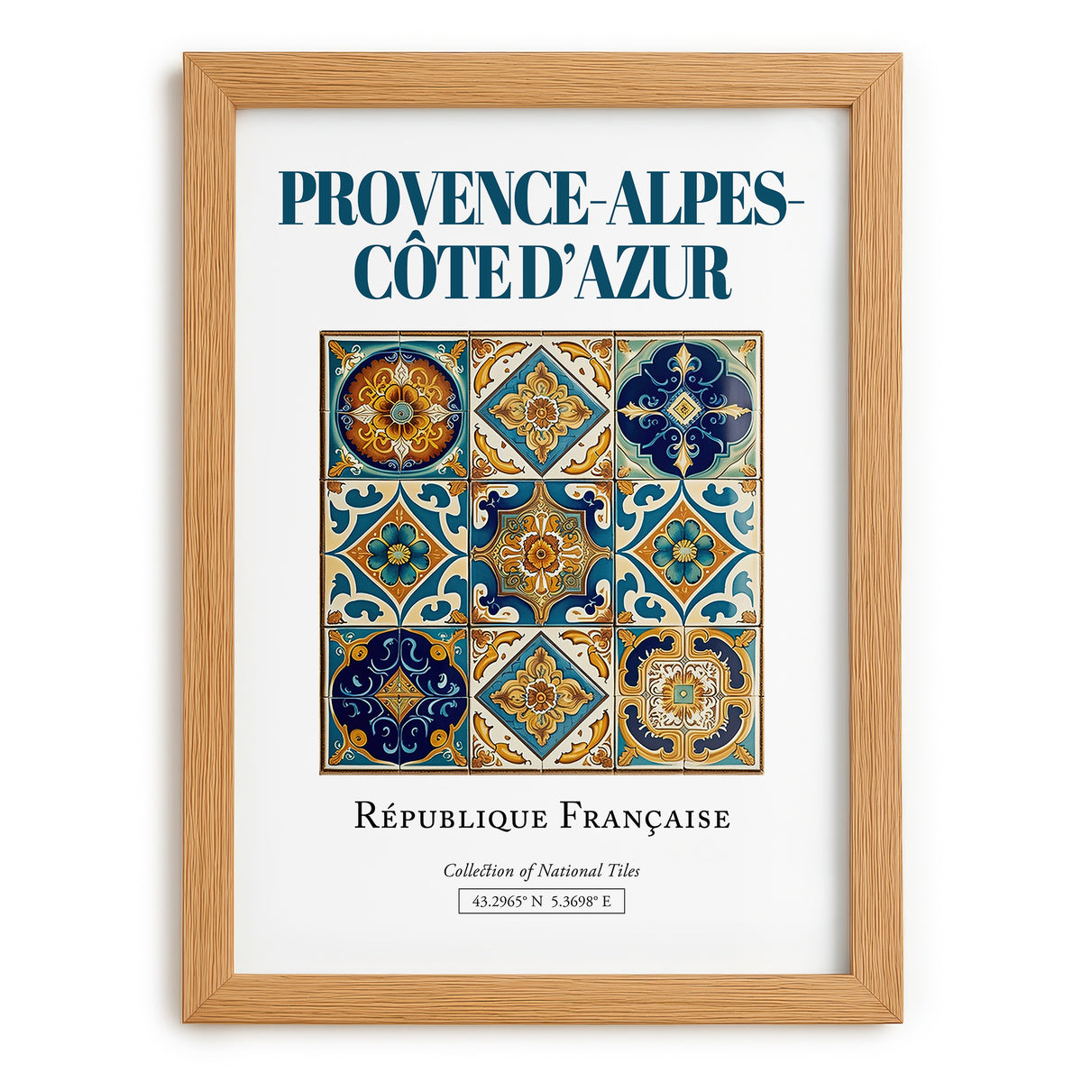 Provence-Alpes-Côte d'Azur, France – Wanderlust Wall Decor, set in oak frame