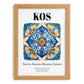 Kos, Greece – Global Cities Wall Print, set in oak frame