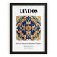 Lindos, Greece – Travel Wall Decor, in sleek black frame