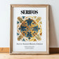 Serifos, Greece – Travel Print, in wooden frame leaning on the floor