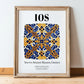 Ios, Greece – Travel Poster, in wooden frame leaning on the floor