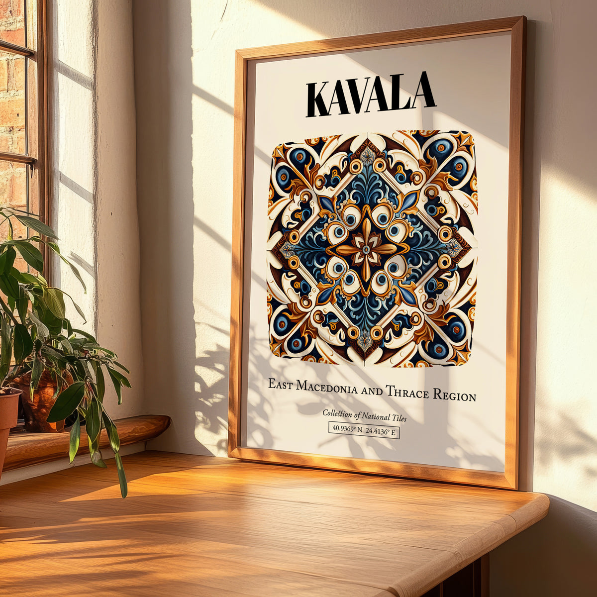 Kavala, Greece – Travel Print, clean layout with no caption