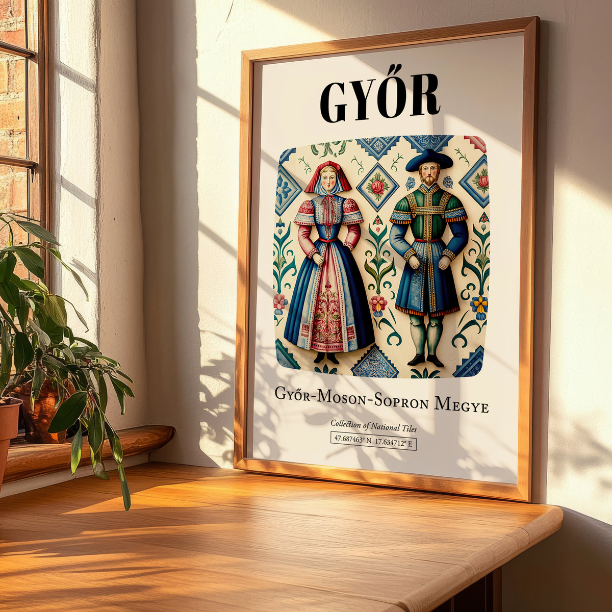 Győr, Hungary – Travel Poster, clean layout with no caption