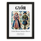 Győr, Hungary – Travel Poster, in sleek black frame