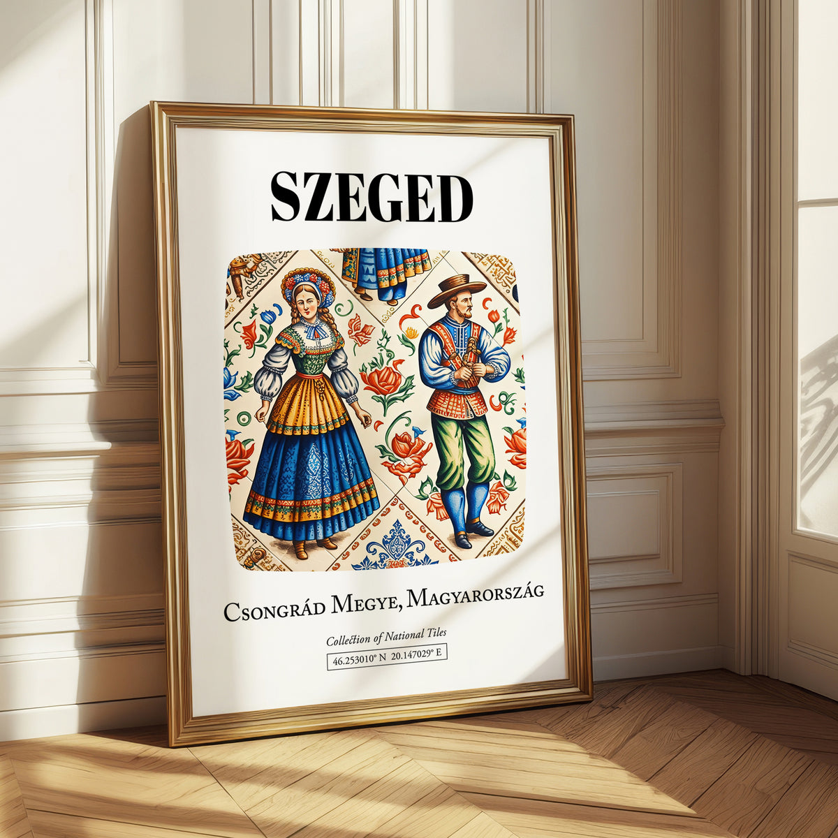 Szeged, Hungary – Travel Poster, styled in a charming Paris street view