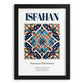 Isfahan, Iran – Vintage Travel Poster, in sleek black frame